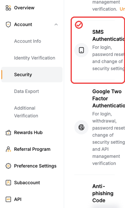 바이비트 모바일웹 2FA 설정