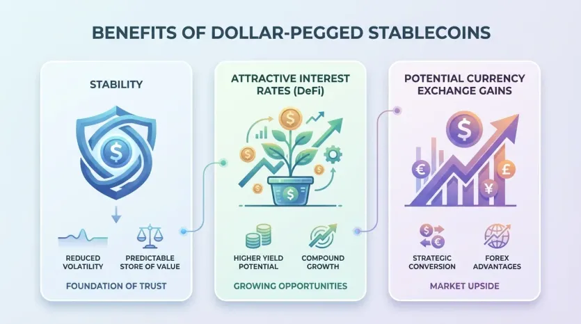 달러 연동 스테이블 코인: 안정성, 디파이 이자, 환차익 기회 요약