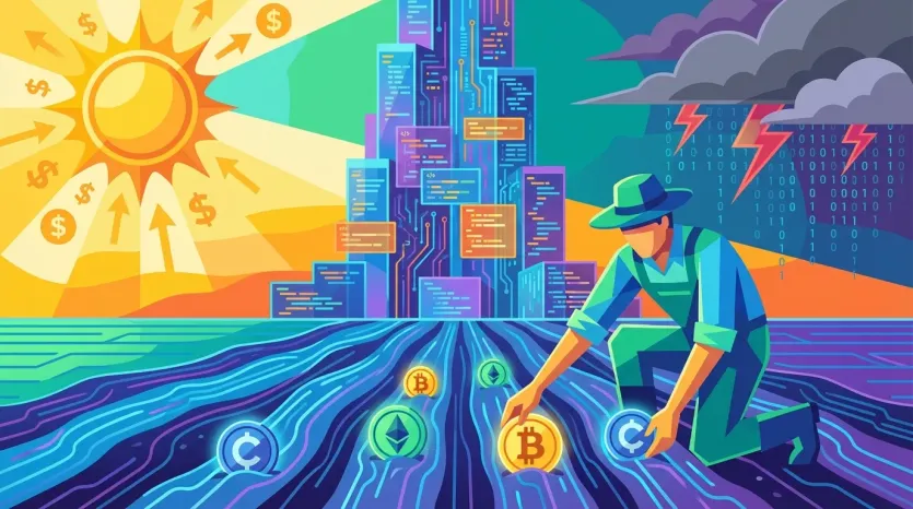 디파이 이자농사 개념 시각화