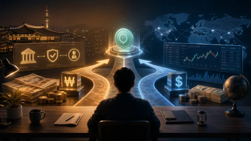 국내 거래소 온램프와 해외 직접 매수 경로를 함께 보여주는 대표 장면