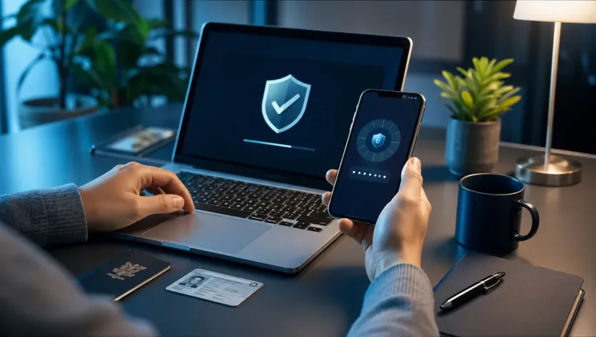 해외거래소 가입과 KYC, 보안 설정을 먼저 마쳐야 하는 준비 과정을 보여주는 이미지