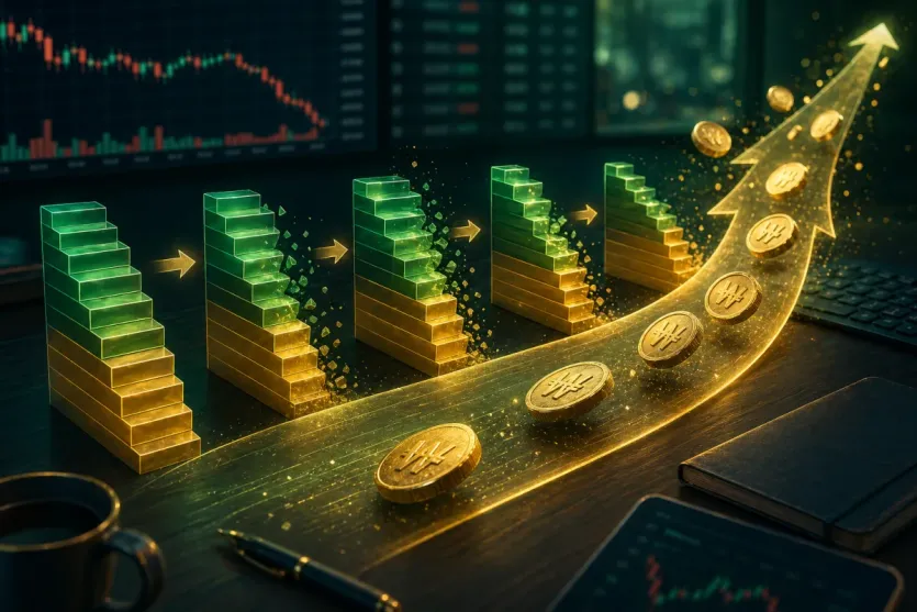 시장가 주문이 예상보다 비싸지는 이유를 단계별 체결 흐름으로 보여주는 이미지