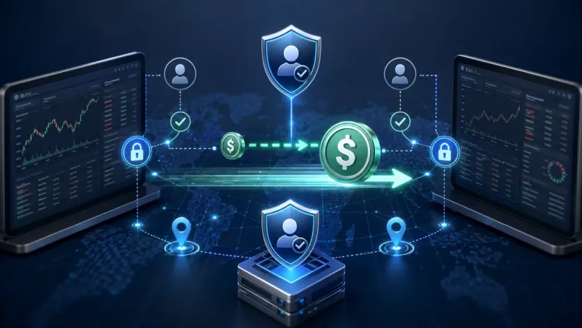 트래블룰 출금 제한과 거래소 출금 전 확인 흐름의 핵심 맥락을 보여주는 대표 그래픽 이미지