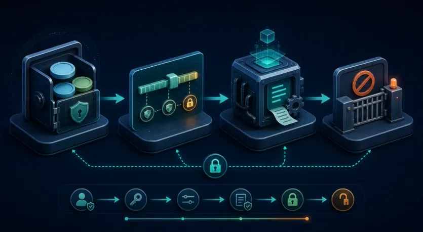 USDT 잔고와 토큰 승인 한도, 스마트컨트랙트 권한이 분리되어 보이는 구조 이미지