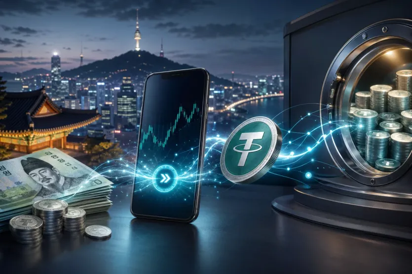 원화에서 달러 스테이블 자산으로 이동하는 총비용 비교 흐름을 보여주는 대표 이미지