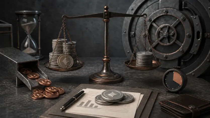 락업 조건과 수수료가 실제 수익을 바꾸는 구조를 보여주는 이미지