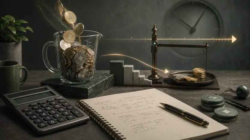 총비용과 도착 시점을 반영해 실수령 APY를 계산하는 장면을 보여주는 이미지