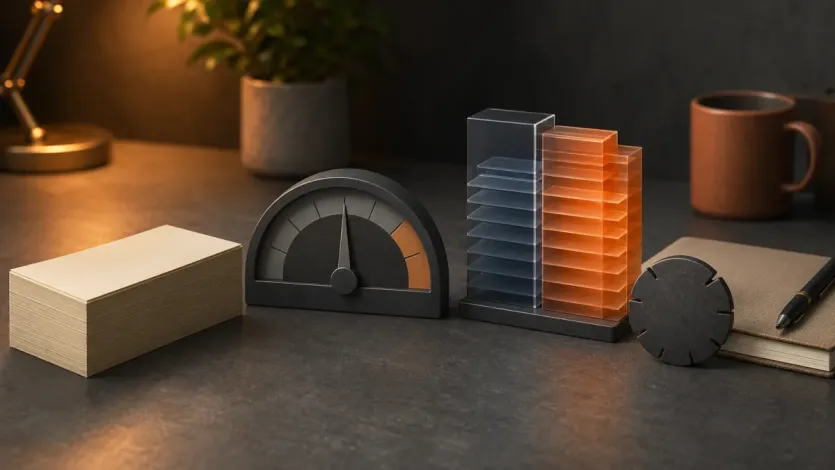 주문 전에 적어둘 네 가지 값을 상징적으로 보여주는 이미지