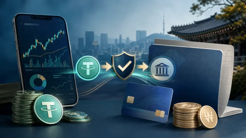 USDT 원화 출금 방법의 핵심 맥락을 보여주는 대표 그래픽 이미지